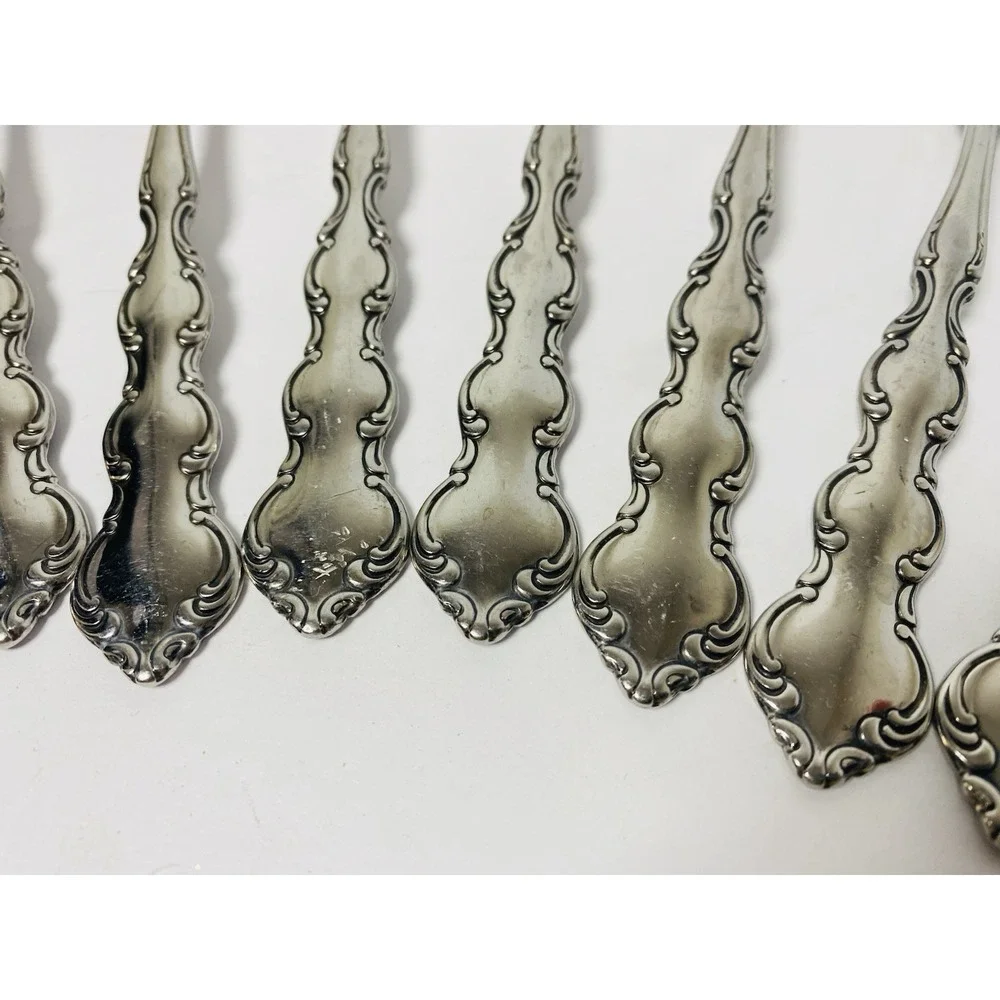 7 Place Oval Soup Spoons Oneida Deluxe MOZART Stainless 6 3/4